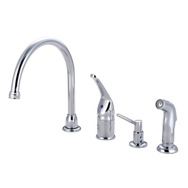 slide 1 of 2, Chatham Single-Handle Widespread Kitchen Faucet Polished Chrome