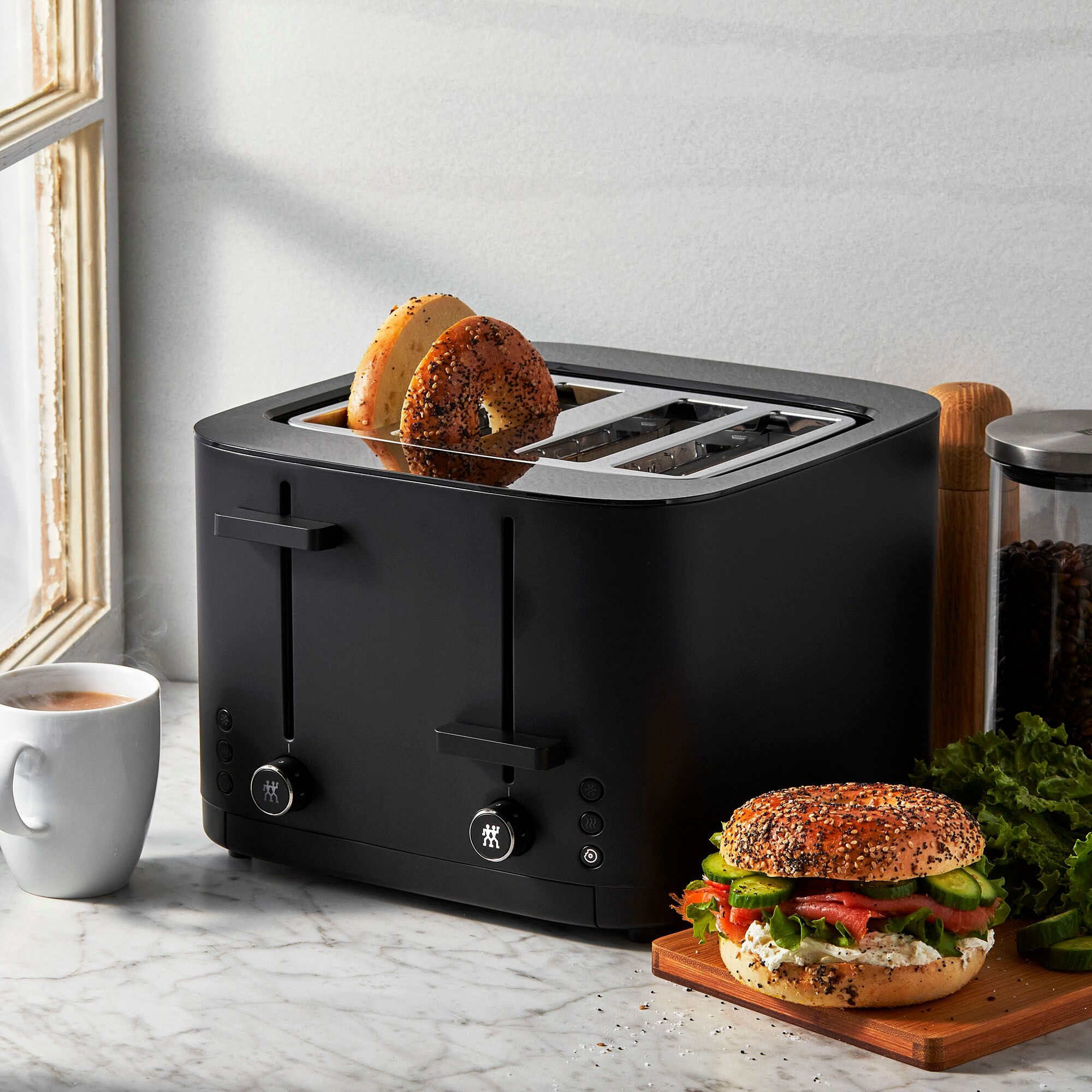 ZWILLING Enfinigy 4 Slice Toaster (Black/Silver)