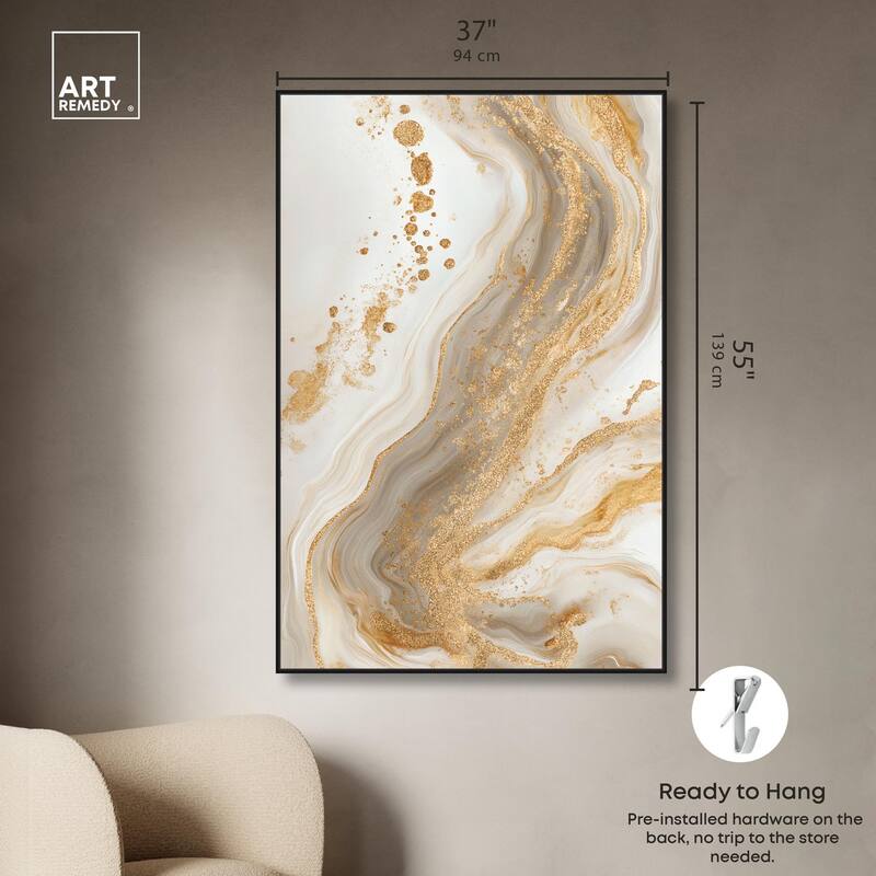 Gold Vein Canvas by Art Remedy