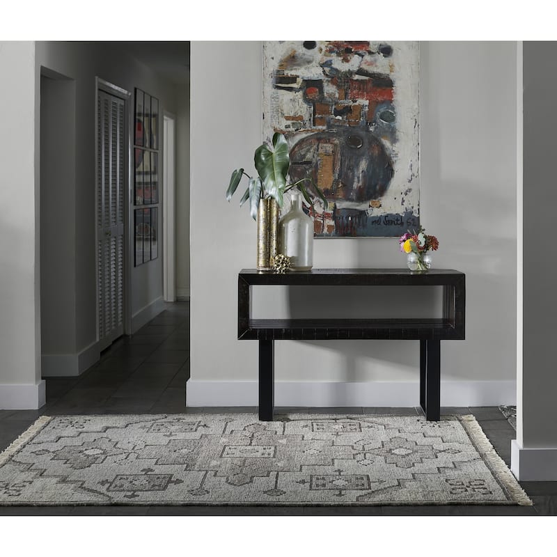 Momeni Bristol Medallion Hand Woven Wool and Cotton Natural Area Rug