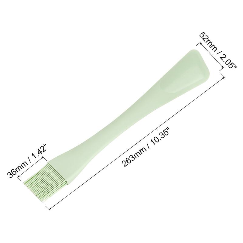 Silicone Spatula & Brush, 10" Double-Use Kitchen Utensils for Cooking - Cyan
