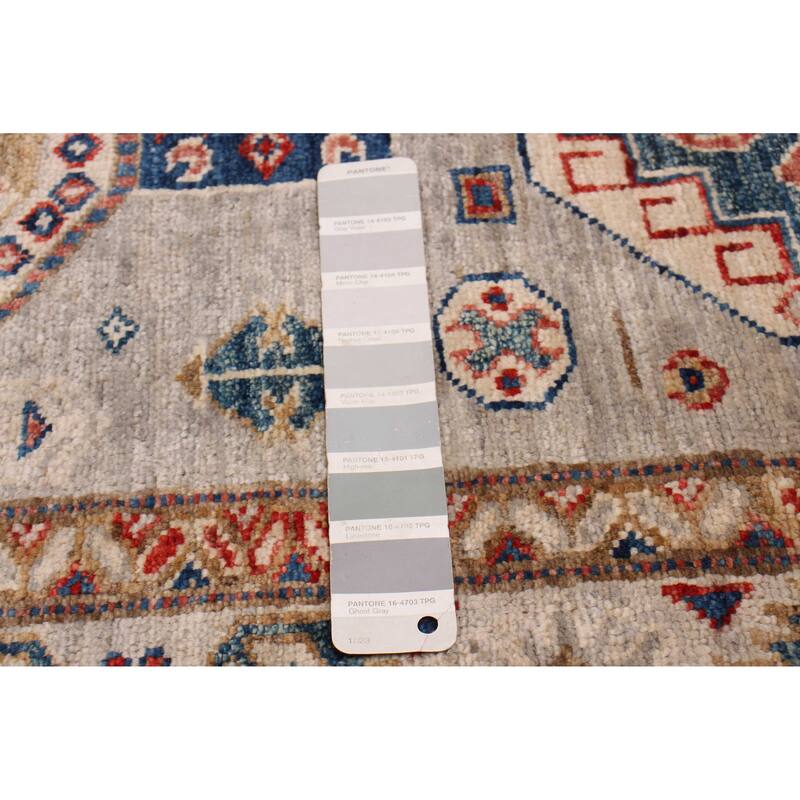 ECARPETGALLERY Hand-knotted Aryana Grey Wool Rug - 2'8 x 7'10