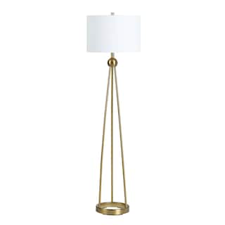 Josephine 60" Gold Metal Tripod Floor Lamp - 60"H x 16.5"Rnd