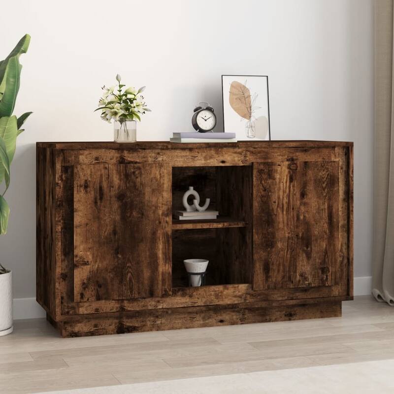vidaXL Sideboard Engineered Wood 40.2 x 13.8 x 23.6 in Sideboard - Smoked oak