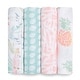 preview thumbnail 6 of 50, aden+anais essentials 4-Pack 100% Cotton Muslin Swaddle Blankets tropicalia