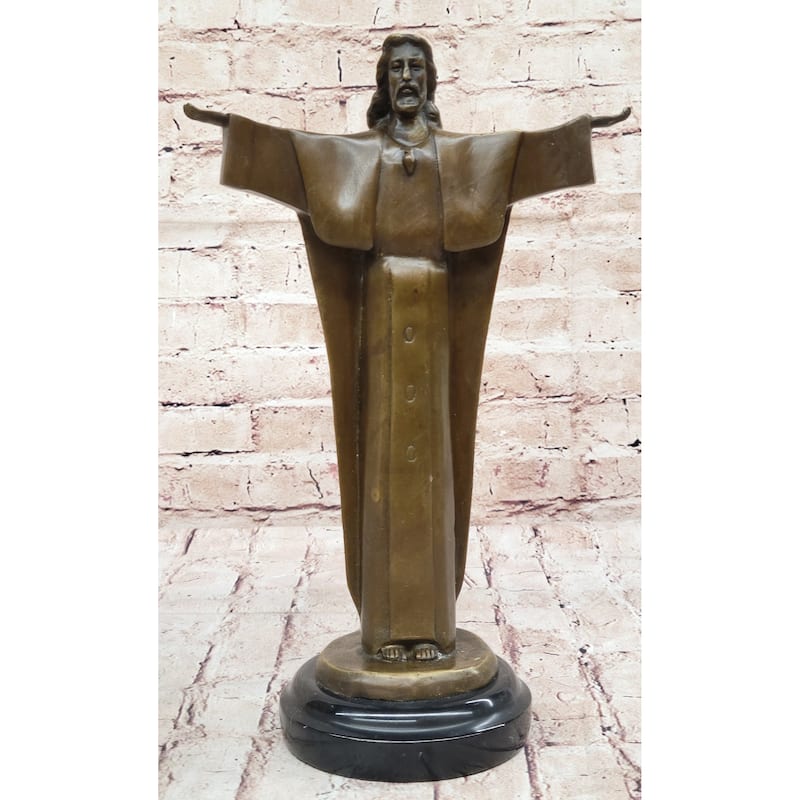 Jesus Christ The Redeemer Rio De Janeiro Brazil Statue Sculpture Figure Figurine 12 Inches X 8 Inches