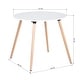 preview thumbnail 6 of 7, Homylin Modern Dining Table 31.5'' Round Top with Solid Wood Legs，White