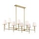 preview thumbnail 13 of 14, Uttermost Arques 8 Light Linear Chandelier - 48"W x 18.125"D x 14.5"H