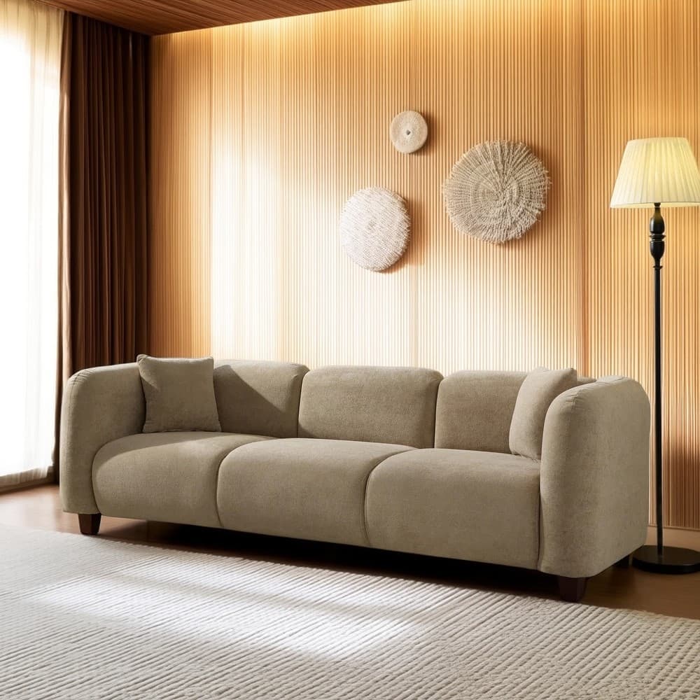 Christopher Knight Home - Silo Modern 87 Inch Upholstered 3-Seater Sofa