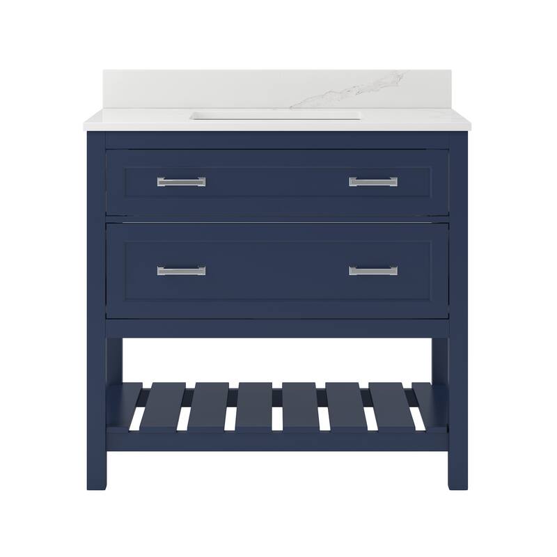 CRAFT + MAIN LSVT3722D-QCB1 Lawson 36" Free Standing Single Basin - Aegean Blue