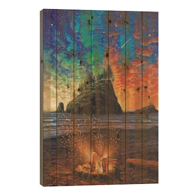 Throw The Log in Print On Wood by ColorByFeliks - Multi-Color