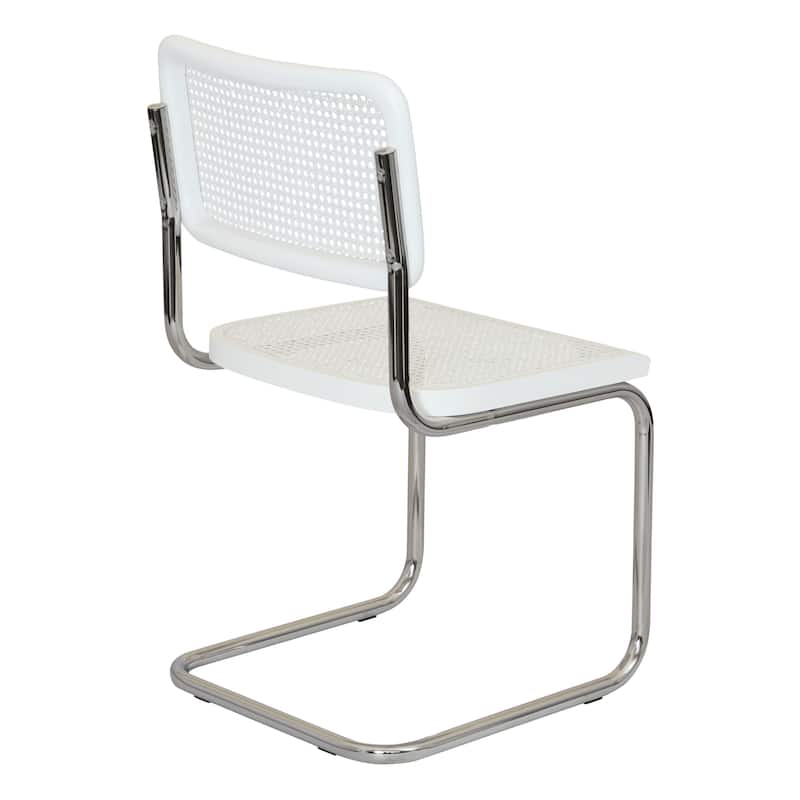 Breuer Chair Company Marcel Breuer Cesca Cane Cantilever Side Chair w/ Chrome Steel Frame (Various Wood & Cane Colors)