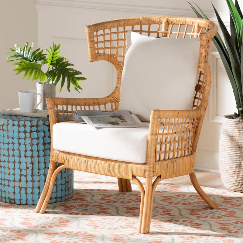 Regina Bohemian Light Honey Rattan Arm Chair