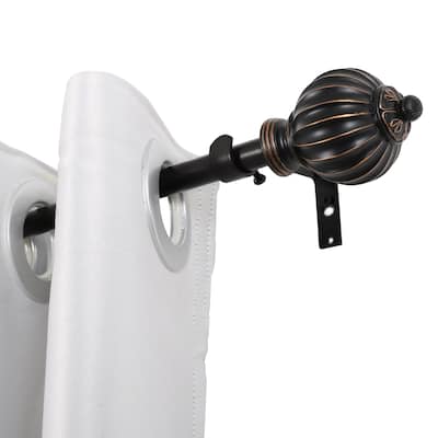 UTOPIA ALLEY Wall Mounted 3/4 Inch Curtain Rod - Curtain Rods For Windows, Adjustable Drapery Rods