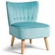 preview thumbnail 25 of 31, Costway Armless Accent Chair Tufted Velvet Leisure Chair Single Sofa Green
