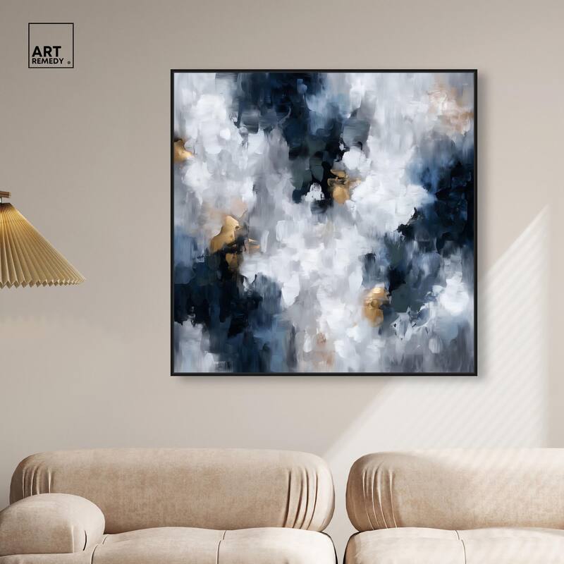 Midnight and Ivory I Canvas by Art Remedy