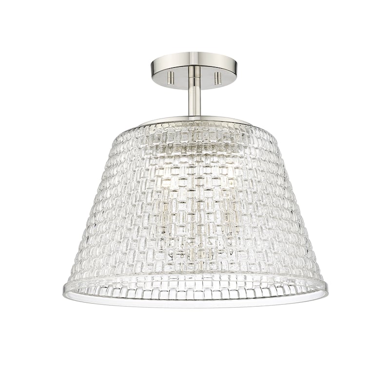 Saben 3-Light Semi-Flush Ceiling Mount - Polished Nickel