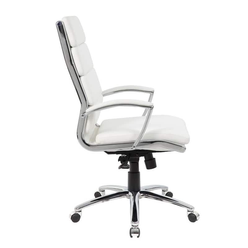 Boss CaressoftPlus Chrome Finish Executive Chair