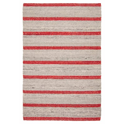 ECARPETGALLERY Braid weave Sienna Grey Wool Rug - 5'2 x 7'7
