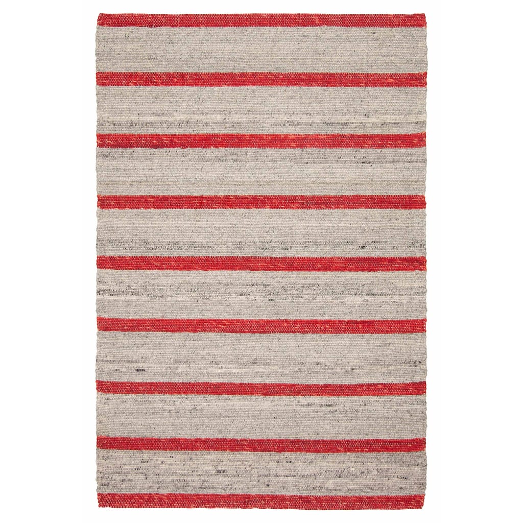 ECARPETGALLERY Braid weave Sienna Grey Wool Rug - 5'2 x 7'7