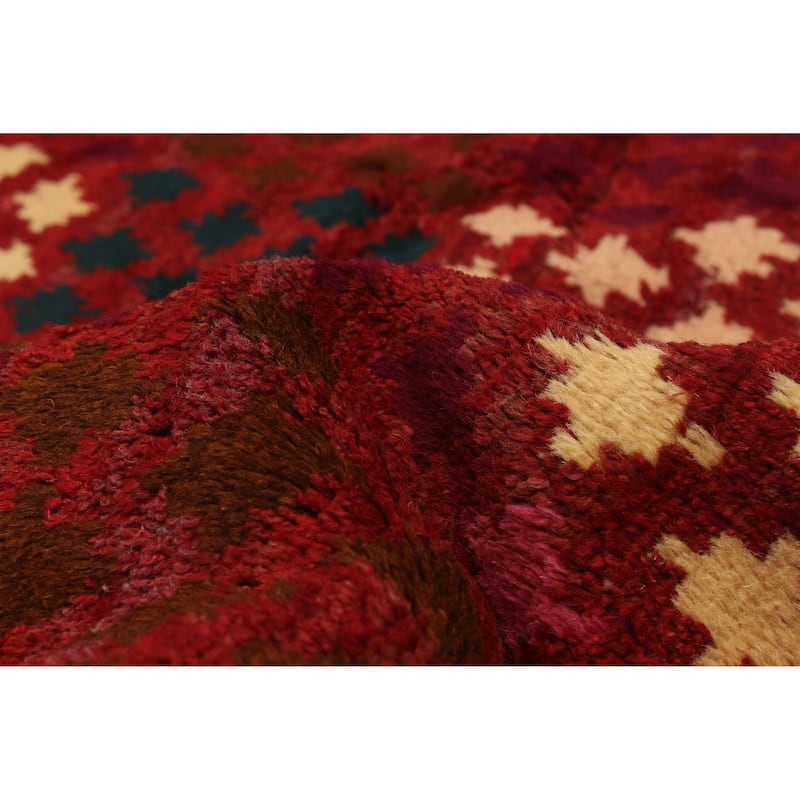 ECARPETGALLERY Hand-knotted Akhjah Red Wool Rug - 6'10 x 9'11
