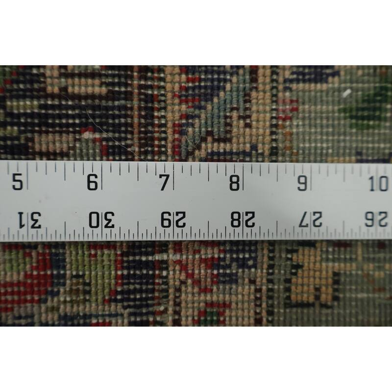 Hand Knotted Oriental 100% Wool Carpet Traditional Geometric Red Tabriz Area Rug - 7' 11'' X 5' 0''