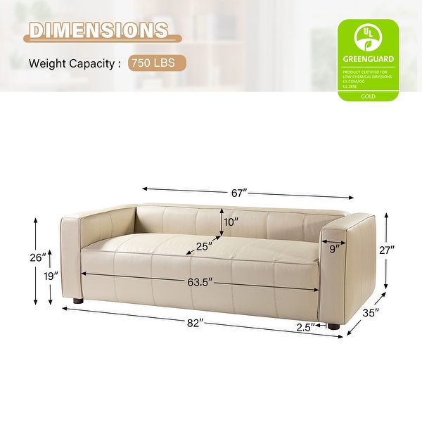 Donia Mid-Century Modern Leather 82