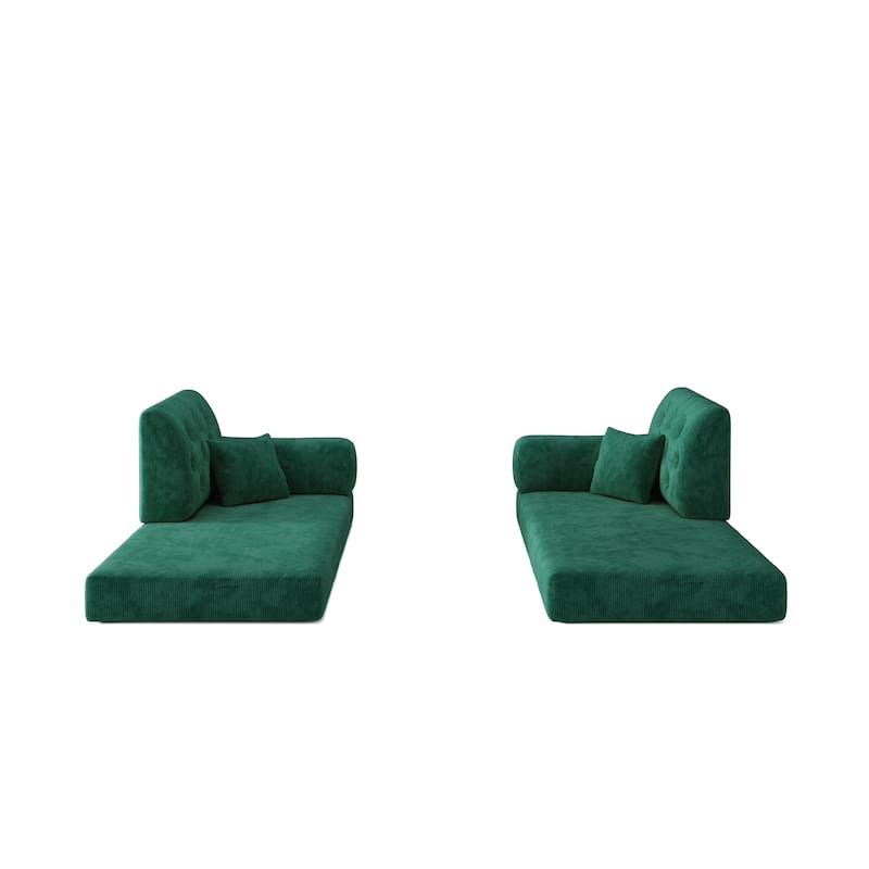 Modular Sofa, Convertible Pudding Block Sofa, Floor-Standing Sofa Bed With Armrests And Comfortable Sofa Bed