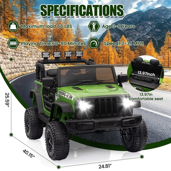 Ride on Truck Car 12V Kids Electric Vehicles with Remote Control