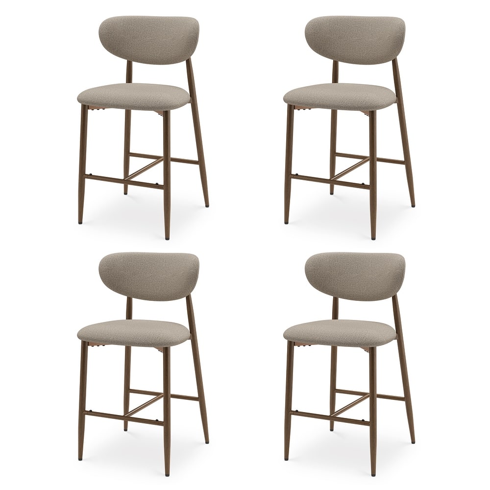 RENEWLINE 25 Inch Bar Stools with Backrest, Mid-Century Modern Counter Height Stools for Kitchen Island