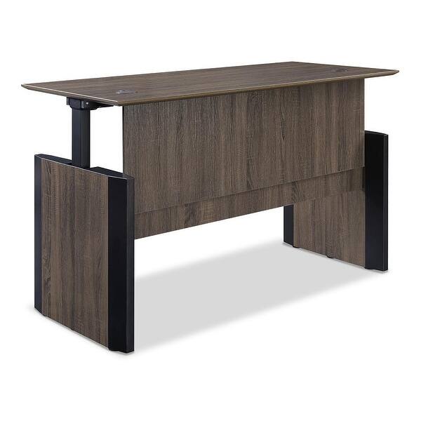 Shop Carson Carrington Lunnom Adjustable Standing Desk On Sale Overstock 31098972 Sunlight Ash Brown