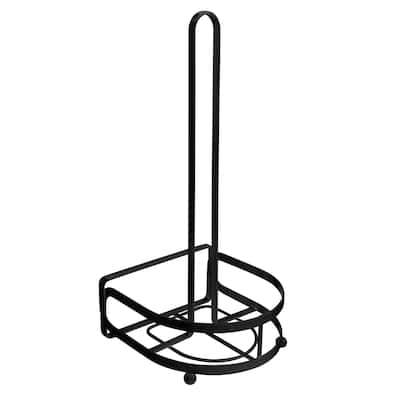 Kitchen Details Industrial Collection Paper Towel Holder in Matte Black - 6.26" x 6.5" x 13.66"