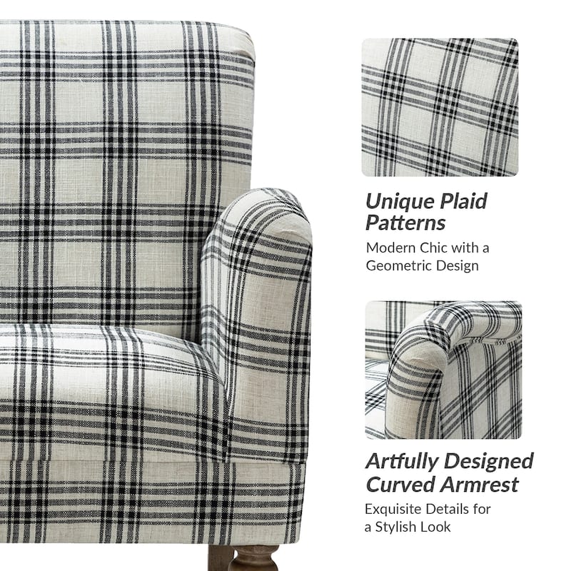 Mandan 29.5" Wide Traditional Accent Armchair with Solid Wood Legs Set of 2 by HULALA HOME