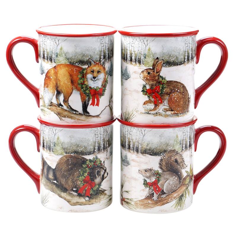 Certified International Winter Forest 16-piece Dinnerware Set, Service for 4