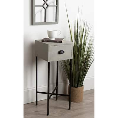 Kate and Laurel Decklyn Wood and Metal Side Table