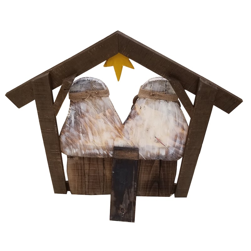 Wooden Nativity Christmas Tabletop Decoration - 30"