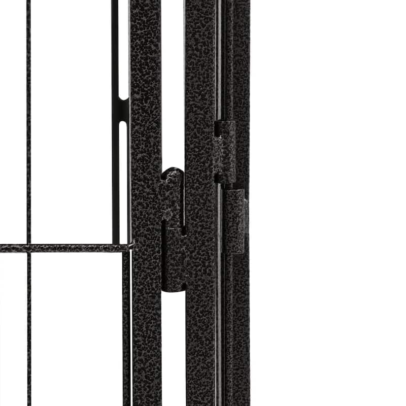 vidaXL Dog Playpen Kennel Dog Cage Puppy Pet Exercise Wire Fence Steel Black