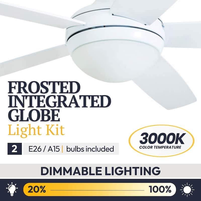 Copper Grove Mills 52-inch Modern White LED Ceiling Fan with Remote