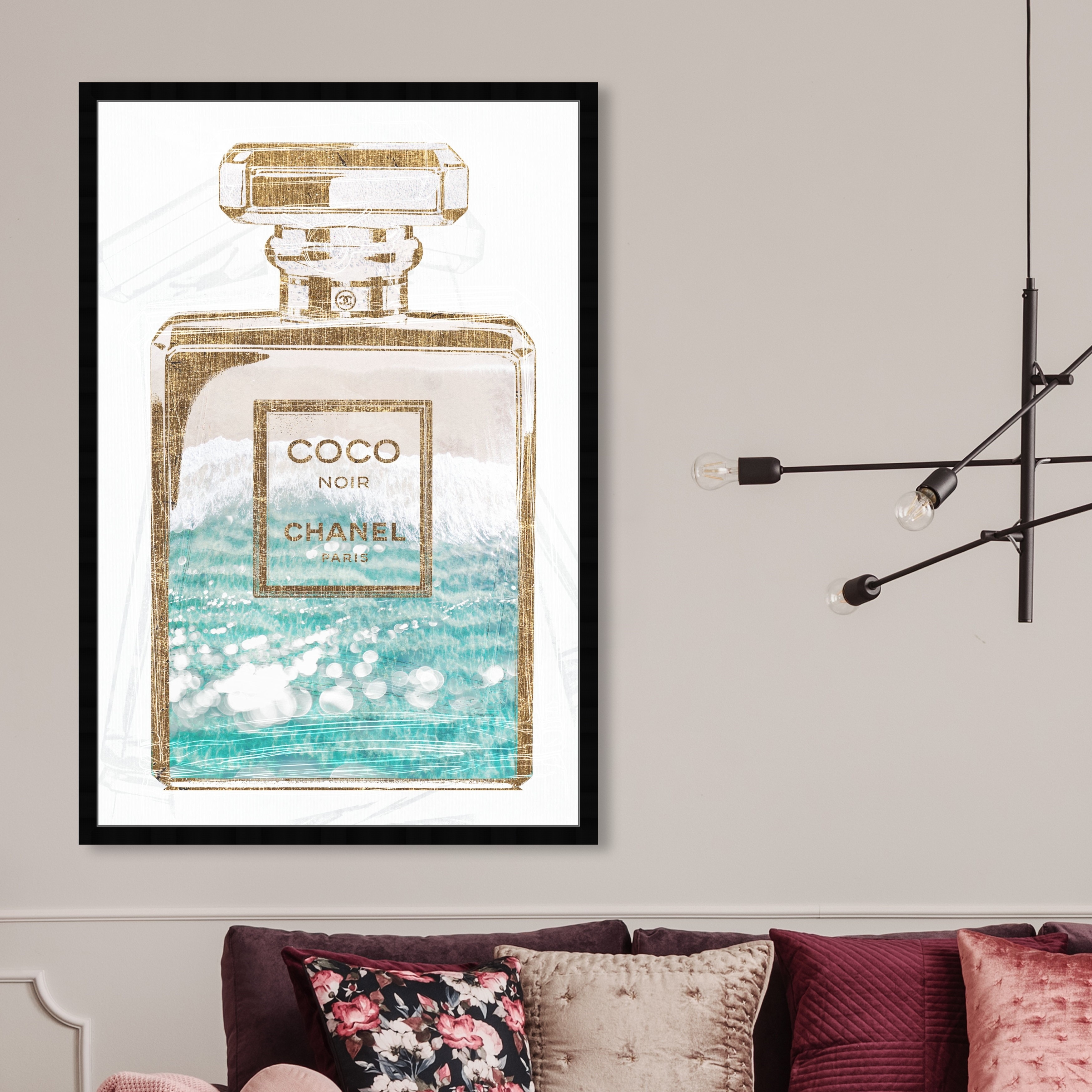 Chanel Coco Noir Canvas Print by La femme Jojo