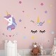 preview thumbnail 3 of 4, Walplus Sleepy Magical Unicorns Children Wall Sticker Nursery Decor