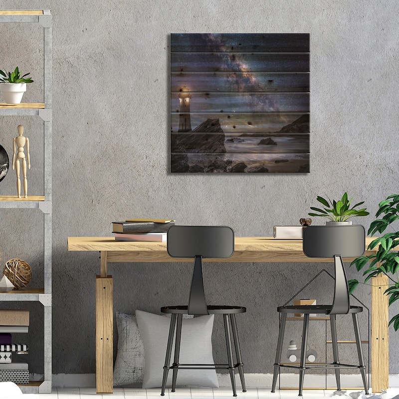 Milkyway Rocks Print On Wood by Brent Shavnore - Multi-Color