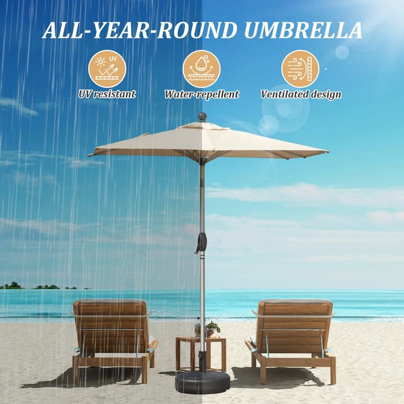 Domi Outdoor Living 6' x 4' Tilt Aluminum Patio Umbrella