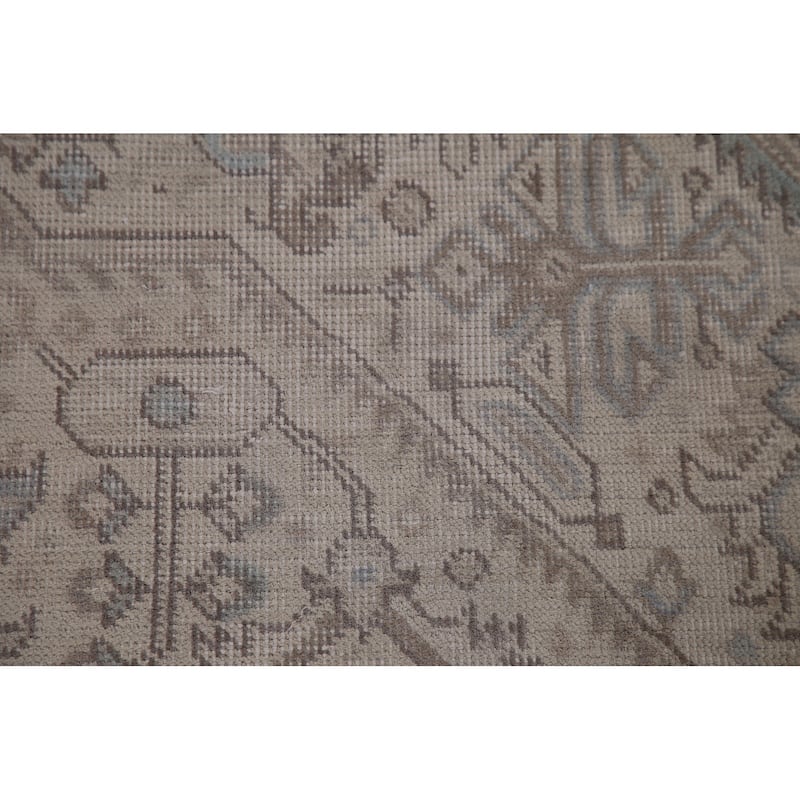 Distressed Tabriz Persian Vintage Rug Handmade Oriental Wool Carpet - 6'3" x 9'6"