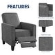 preview thumbnail 11 of 10, Haynes Traditional Fabric Welted Padded Recliner Chair by Furniture of America