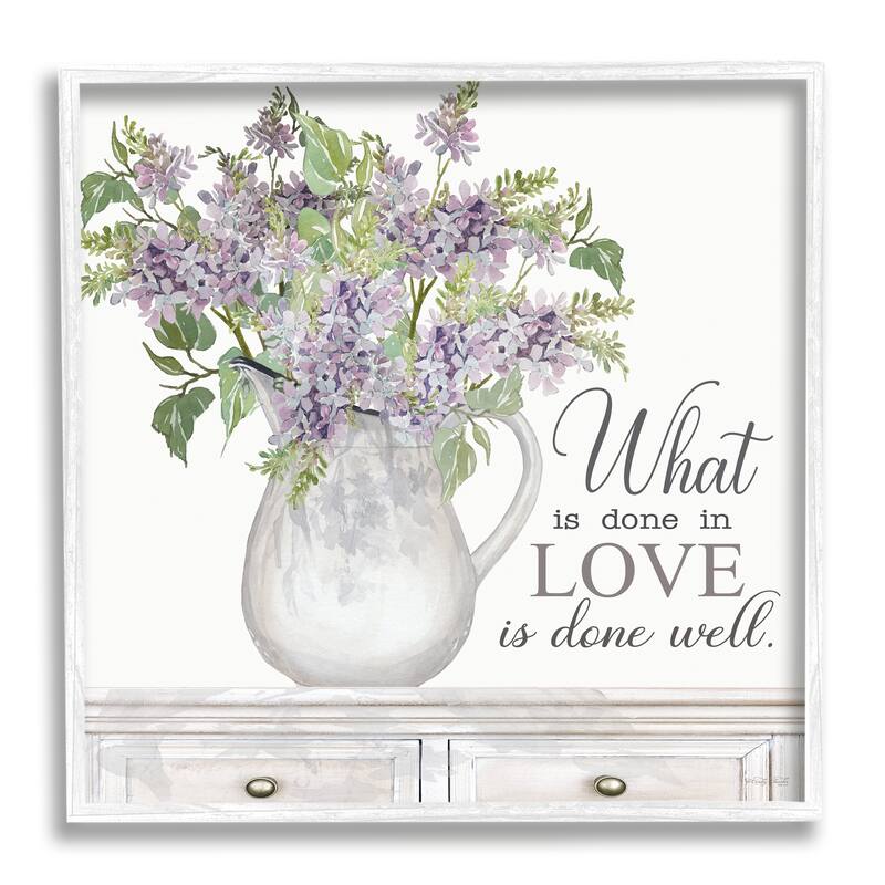 Stupell Do with Love Lilies Water Jug Traditional Furniture Framed Giclee Art Design By Cindy Jacobs