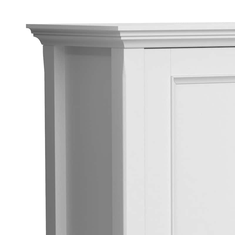 WYNDENHALL Halifax Solid Wood Transitional Low Storage Cabinet - 32"w x 14"d x 31" h