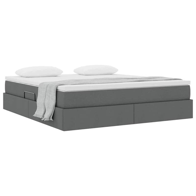 vidaXL Storage Bed with Mattress in Polyester