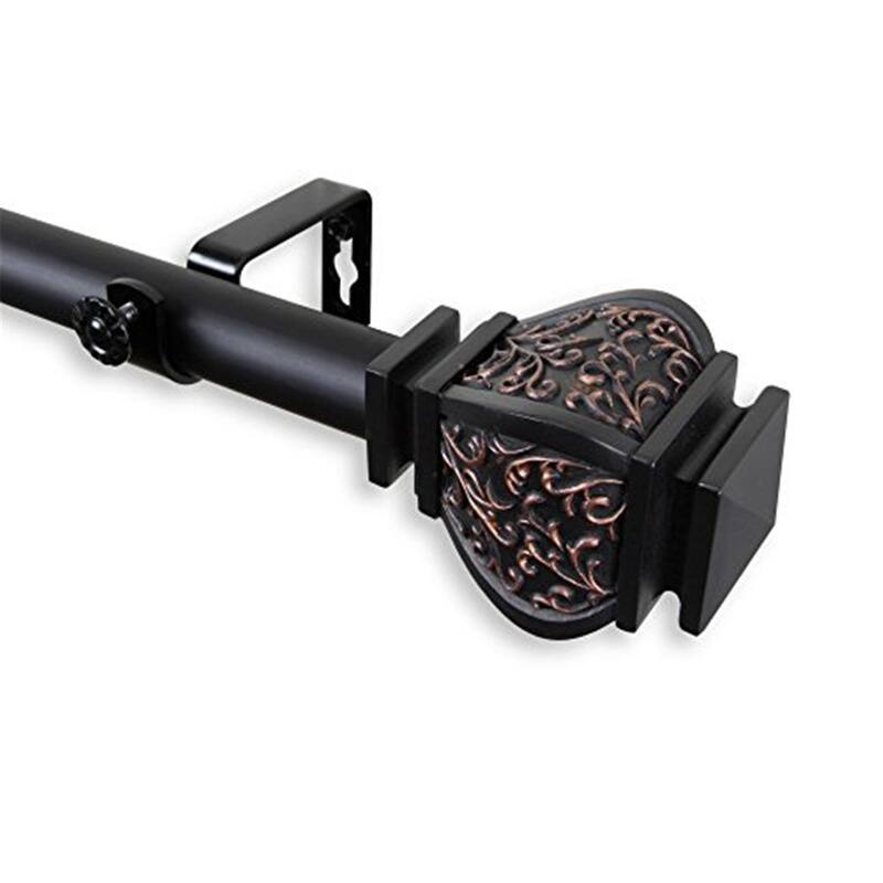 Refined 1 Inch Curtain Rod with Minimalist Margot Finials, Ideal for Framing Large Windows with Modern Elegance - 170