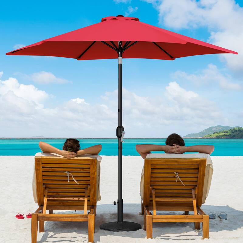 Yaheetech 9ft Patio Umbrella 8 Ribs with Push Button Tilt and Crank