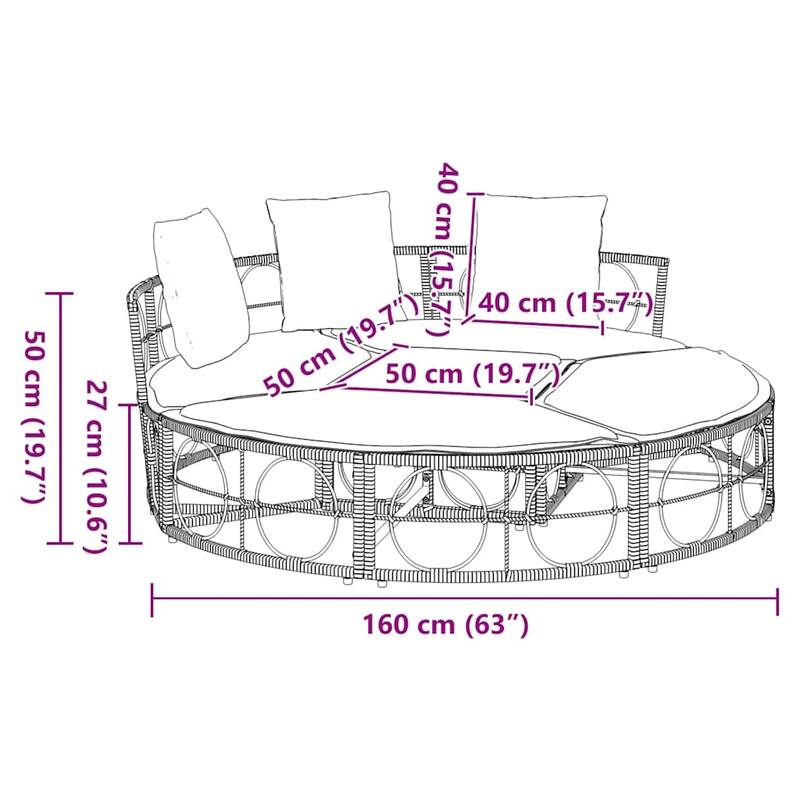 Modular Outdoor Lounge Bed Set